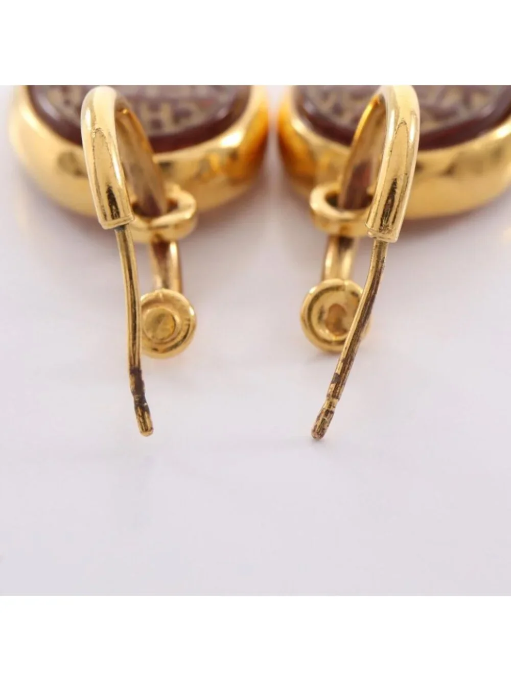 Chanel Earrings Gripoix Logo